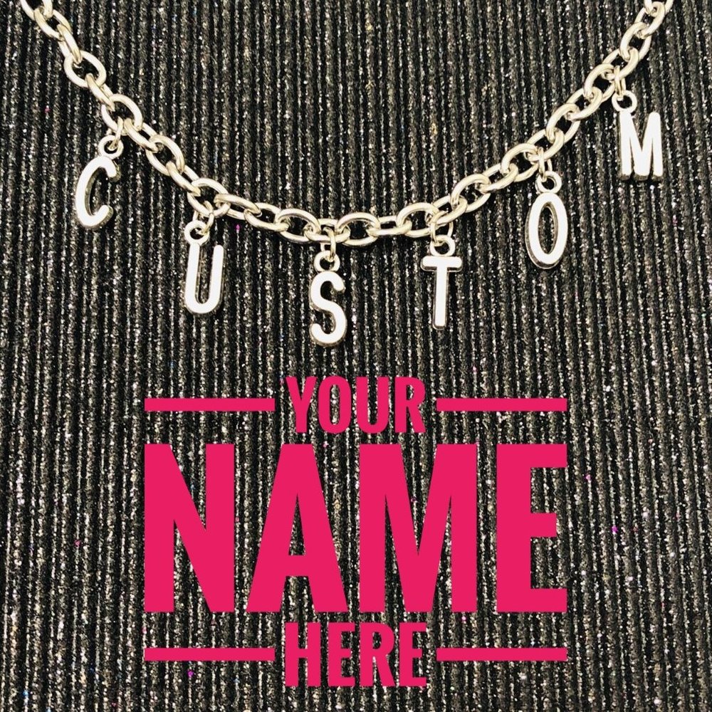 Custom Word alphabet letters Necklace Choker